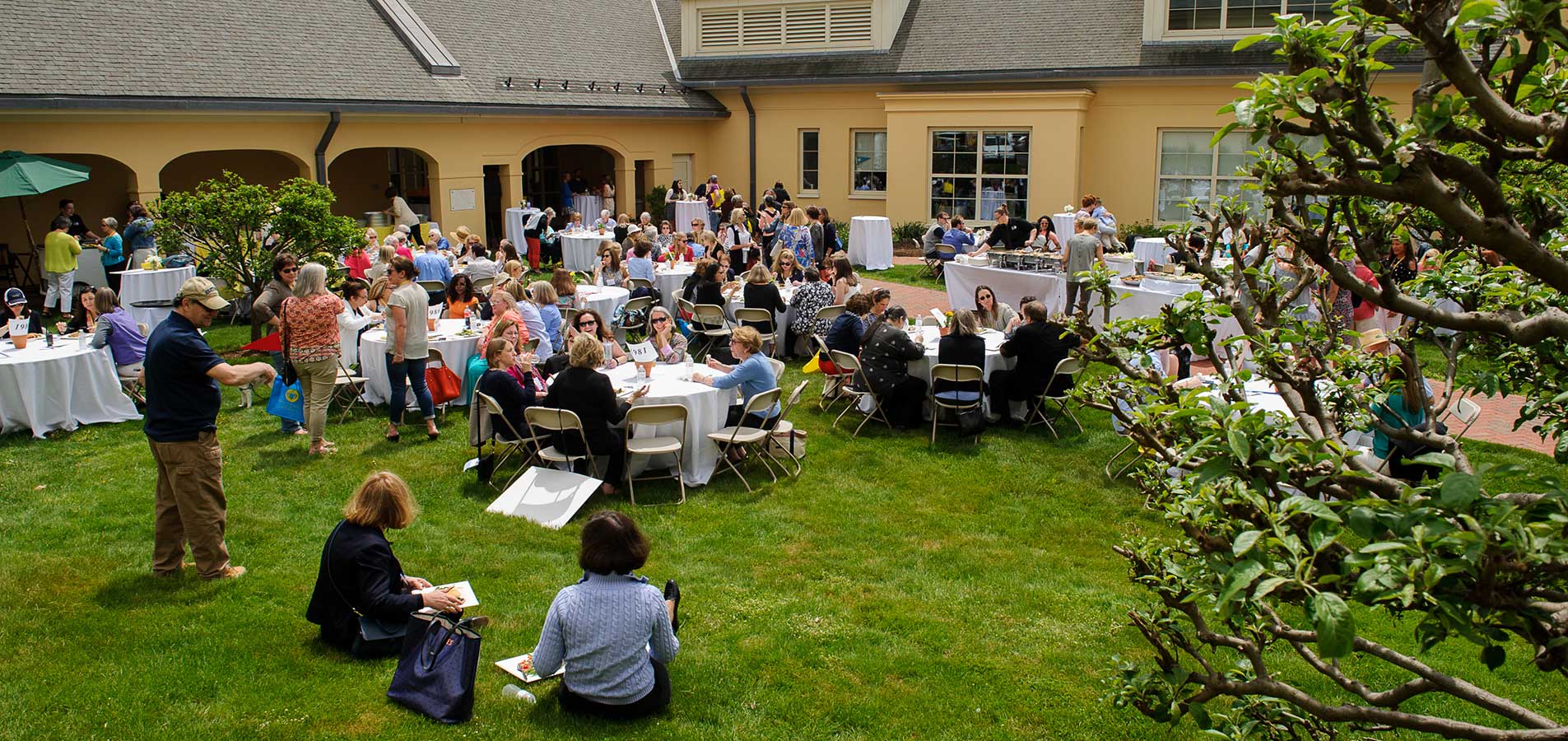 event outside in a quad